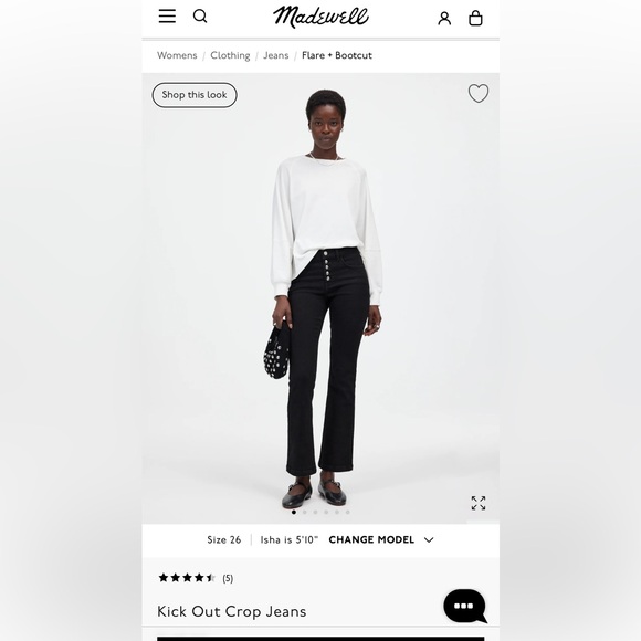 NWOT MADEWELL Kick Out Jeans -W25 - Picture 8 of 15